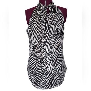 White House Black Market Zebra Pattern Top